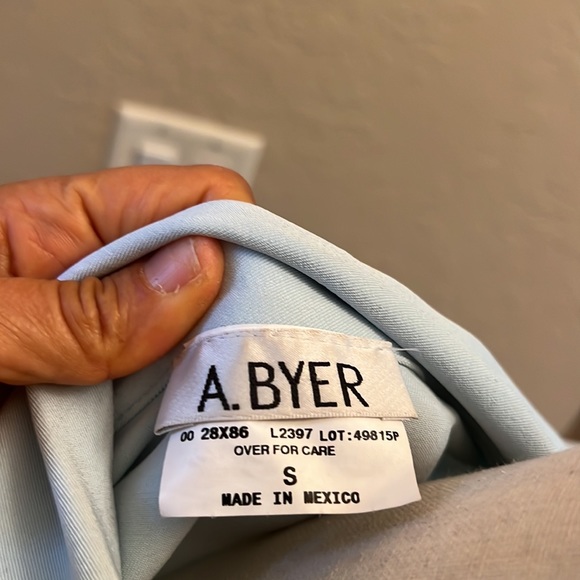 Sold elsewhere A.BYER LIGHT BLUE LADY JACKET  size S used made in Mexico - Picture 5 of 8